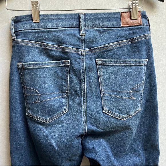 American Eagle Luxe Curvy Super Hi-rise jegging Women's Blue Jeans Sz 6 - Picture 3 of 12